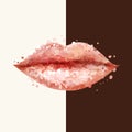 Beautiful woman lips formed by abstract blots Royalty Free Stock Photo