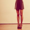 Beautiful woman long legs. Royalty Free Stock Photo