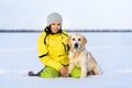 Beautiful woman with lovely dog