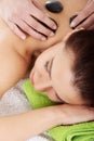 Beautiful woman lying on spa salon. Royalty Free Stock Photo