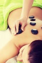 Beautiful woman lying on spa salon. Royalty Free Stock Photo