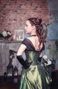 Beautiful woman in medieval dress