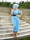 Beautiful Woman Model in Vintage Dress