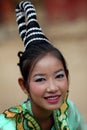 Beautiful woman at novice ceremony, Myanmar