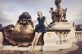 Beautiful woman in Paris Royalty Free Stock Photo