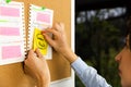 Beautiful women planning a busy week. On a weekend planned girls Royalty Free Stock Photo