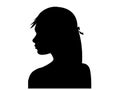 Beautiful woman profile silhouette Royalty Free Stock Photo