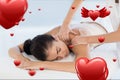 Beautiful woman receiving spa massage Royalty Free Stock Photo