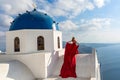 Beautiful woman in a red dress Royalty Free Stock Photo