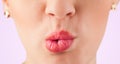 Beautiful woman red lips close up Royalty Free Stock Photo
