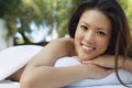 Beautiful Woman Relaxing On Massage Table Royalty Free Stock Photo