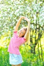 Beautiful woman relaxing outdoors Royalty Free Stock Photo