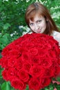 Beautiful woman with roses Royalty Free Stock Photo