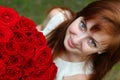 Beautiful woman with roses Royalty Free Stock Photo