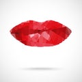 Beautiful woman's lips formed by abstract blots Royalty Free Stock Photo