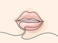 Beautiful Woman s lips logo