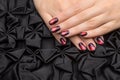 Beautiful woman's nails with nice stylish manicure