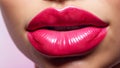 Beautiful woman attractive luxury lips close-up fashion mouth beauty sensual female model