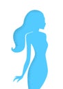 Beautiful woman's silhouette image