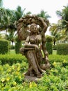 Beautiful Woman Sculpture in garden. Royalty Free Stock Photo