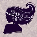 Beautiful woman silhouette