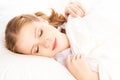 Beautiful woman sleeping in bed Royalty Free Stock Photo