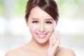 Beautiful woman smile with clean face skin Royalty Free Stock Photo