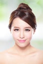 Beautiful woman smile with clean face skin Royalty Free Stock Photo