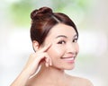 Beautiful woman smile face with clean face skin Royalty Free Stock Photo