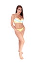 Beautiful woman standing in a bikini from the front Royalty Free Stock Photo