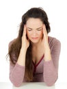 Beautiful woman suffering from headache Royalty Free Stock Photo