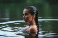 Girl in the lake Royalty Free Stock Photo