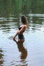 Girl in the lake Royalty Free Stock Photo