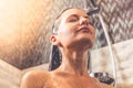 Beautiful woman taking shower Royalty Free Stock Photo