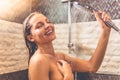 Beautiful woman taking shower Royalty Free Stock Photo