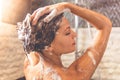 Beautiful woman taking shower Royalty Free Stock Photo