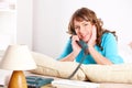 Beautiful woman talking on the phone Royalty Free Stock Photo