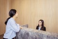 Beautiful woman talking to her female client Royalty Free Stock Photo