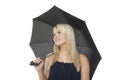 Beautiful woman under umbrella Royalty Free Stock Photo