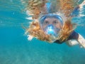 Beautiful woman under water Royalty Free Stock Photo