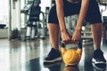 Beautiful woman using dumbbell weights workout Royalty Free Stock Photo