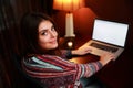 Beautiful woman using laptop Royalty Free Stock Photo