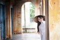 Beautiful woman with Vietnam culture traditional dress, Ao dai Royalty Free Stock Photo