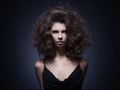 Beautiful woman with volume wavy hair Royalty Free Stock Photo