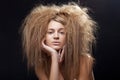 Beautiful woman with wild hair Royalty Free Stock Photo