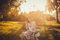 Beautiful womanl in a dress Royalty Free Stock Photo