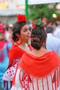 Beautiful women in the Fair, Seville, Andalusia, Spain Royalty Free Stock Photo