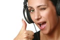 Beautiful women listening music Royalty Free Stock Photo