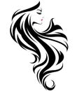 Beautiful women, logo women face makeup on white background, vector