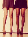 Beautiful women long legs. Royalty Free Stock Photo